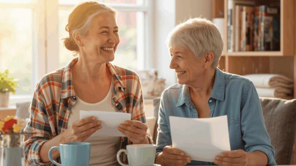 family caregivers discussing caregiver assistance program options